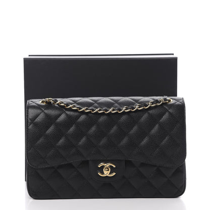 Chanel Caviar Quilted Jumbo Double Flap Black 11 of 11