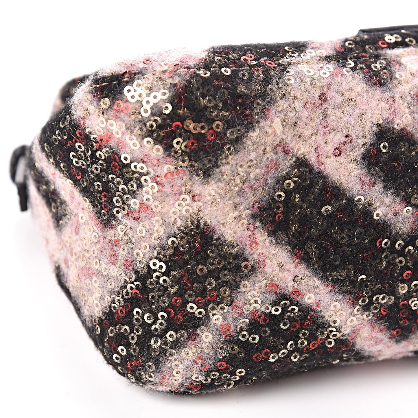 Wool Sequin Macro FF Diagonal Mini Mama Baguette