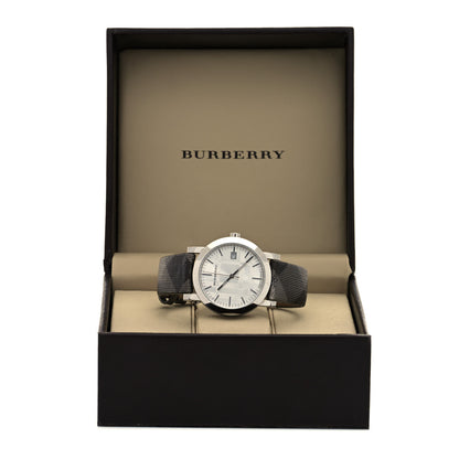 Burberry Stainless Steel Calfskin 38mm Heritage Nova Check Quartz Watch BU1869 5 of 6
