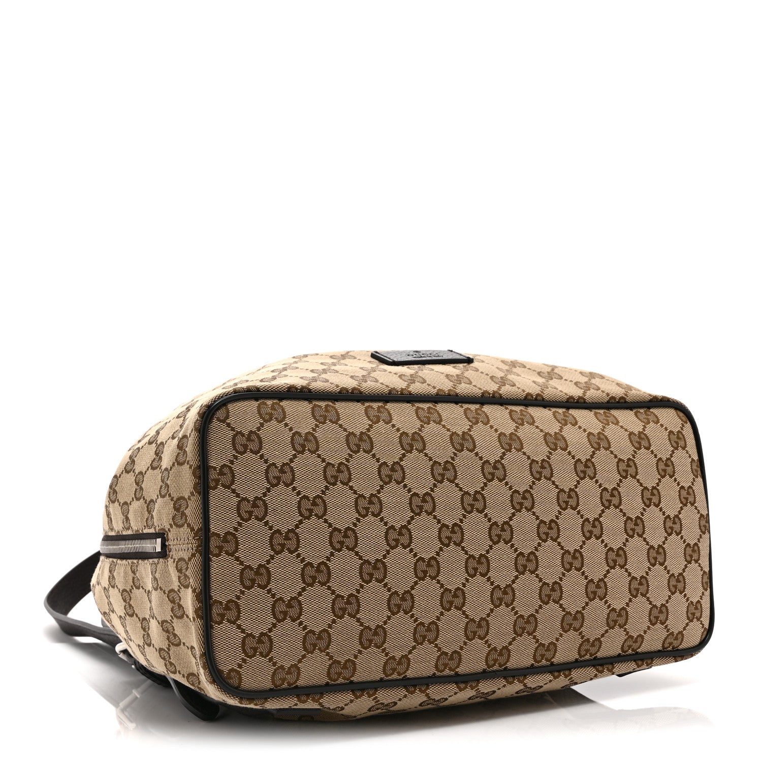 Gucci Monogram Dollar Calfskin O Drawstring Backpack Beige Ebony Testa di Moro Dark Chocolate 4 of 11