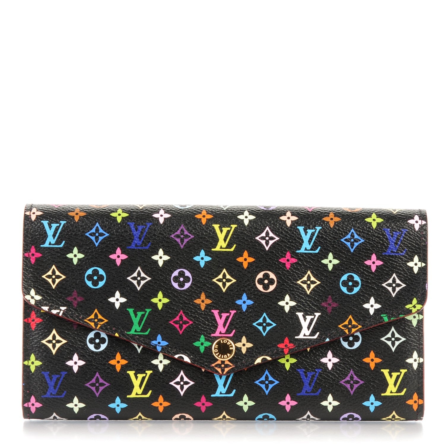 Louis Vuitton Monogram Multicolor Sarah Wallet NM Black Grenade 1 of 7