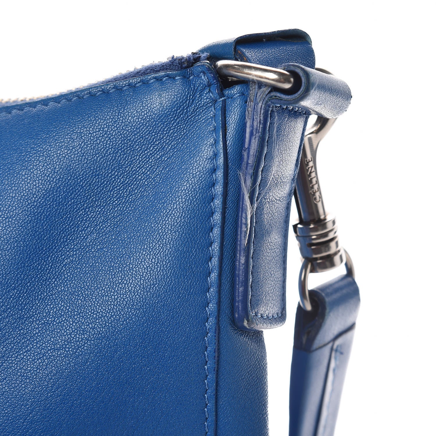 Celine Lambskin Crossbody Adjustable Bag Blue 9 of 13