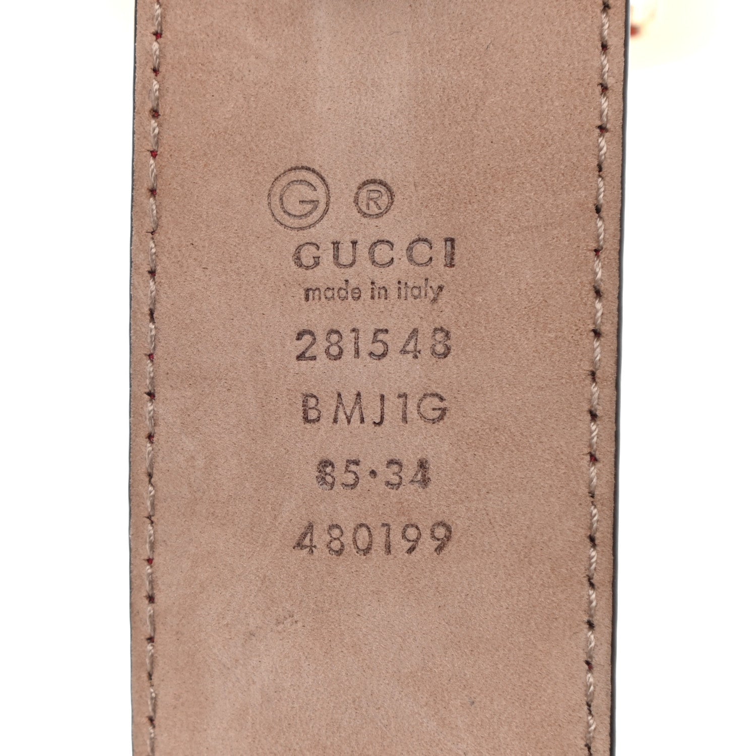 Gucci Soft Microguccissima Margaux Calfskin Belt 85 34 Rosso 3 of 6