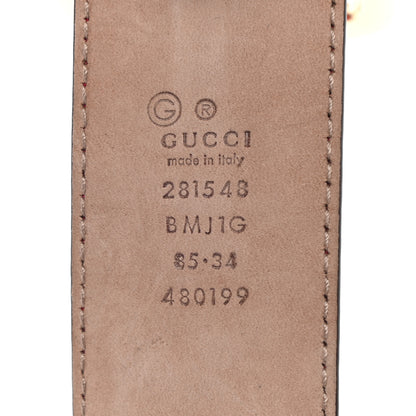 Gucci Soft Microguccissima Margaux Calfskin Belt 85 34 Rosso 3 of 6