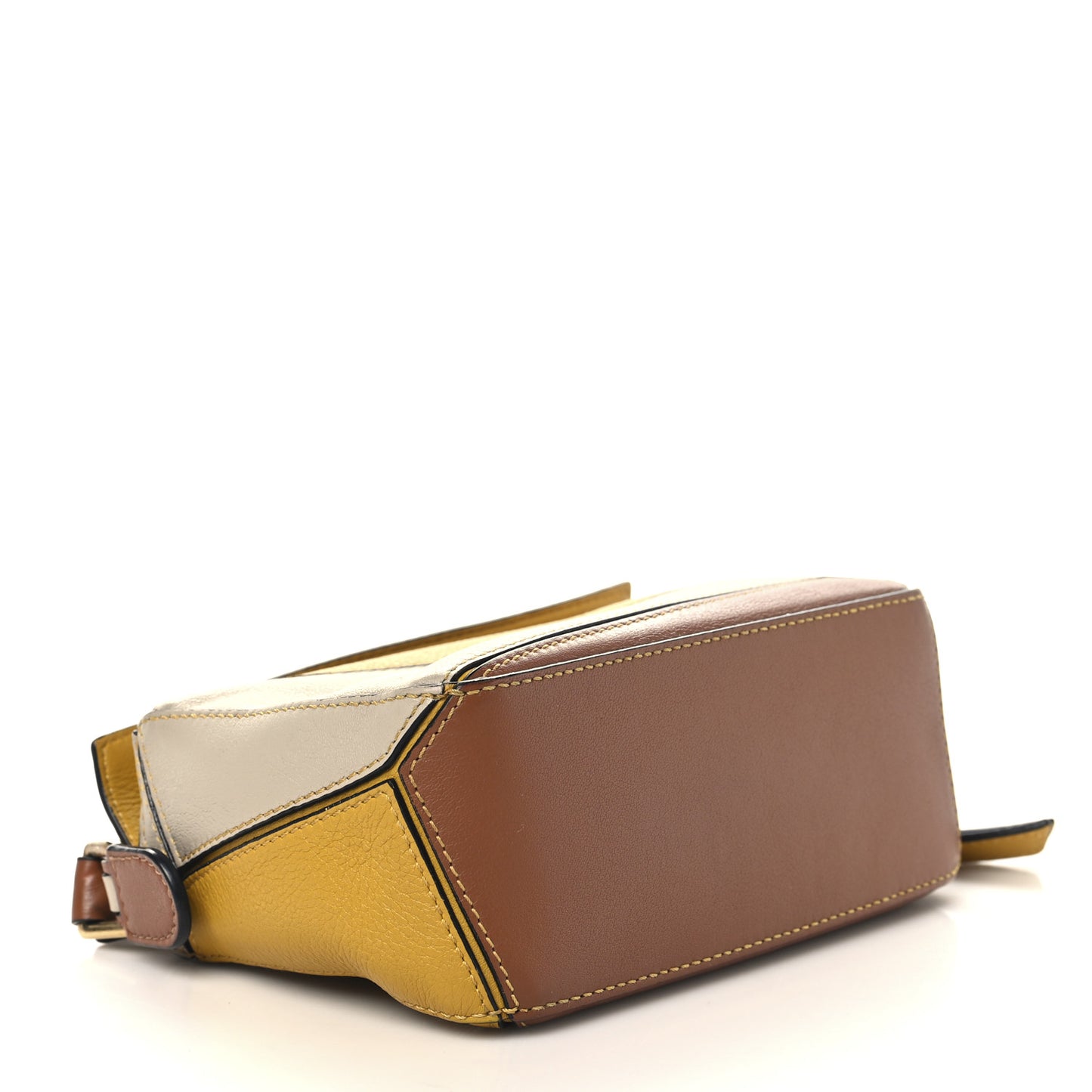 Calfskin Mini Puzzle Bag Mustard Tan