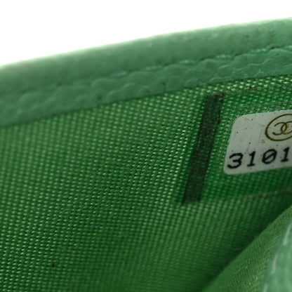 Chanel Caviar Quilted Card Holder Green 7 of 12