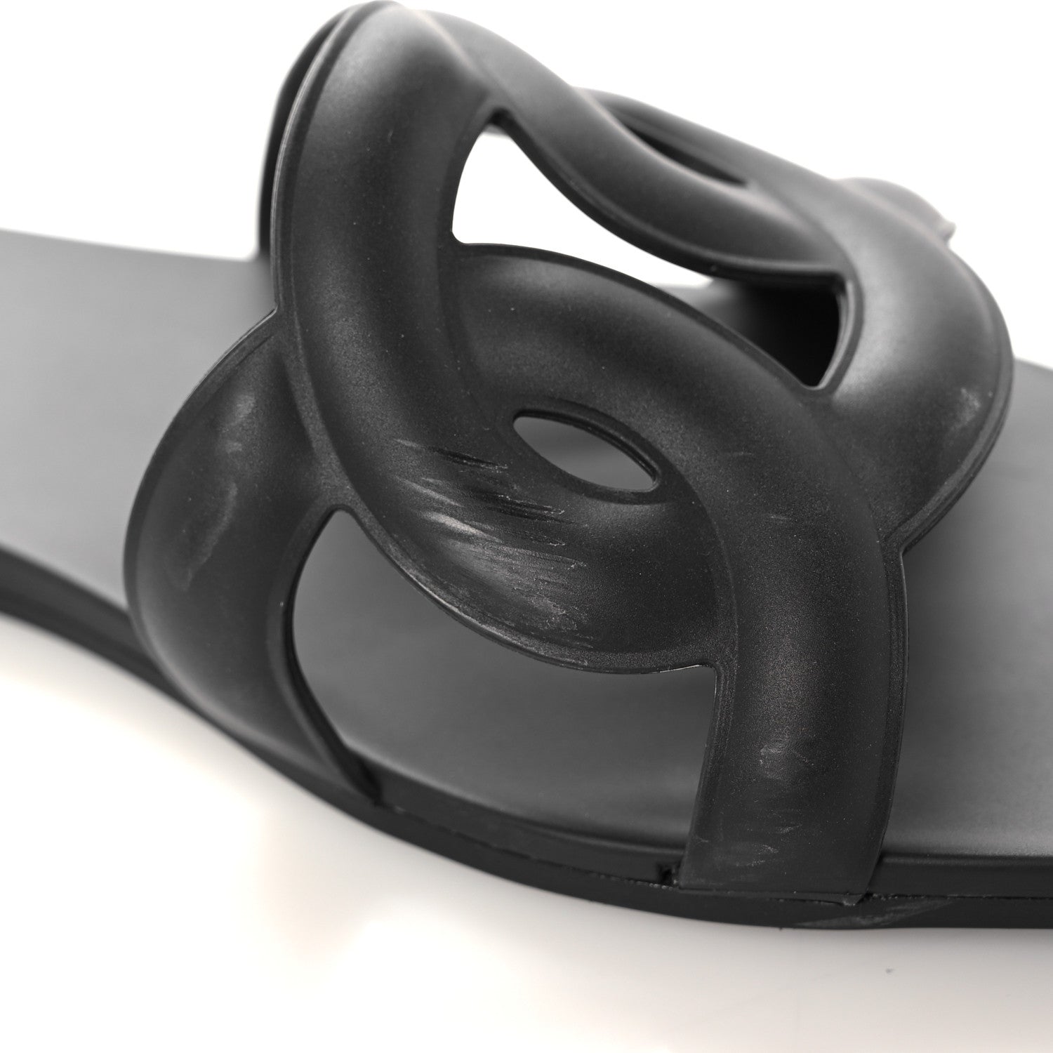 Hermes Rubber Aloha Sandals 41 Black 9 of 11