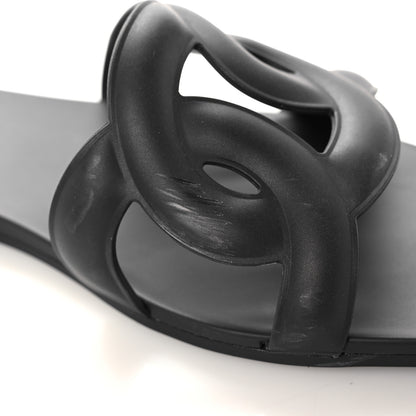 Hermes Rubber Aloha Sandals 41 Black 9 of 11