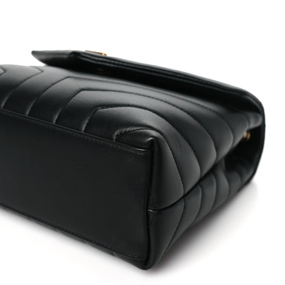 Saint Laurent Calfskin Y Quilted Monogram Small Loulou Chain Satchel Black 10 of 10