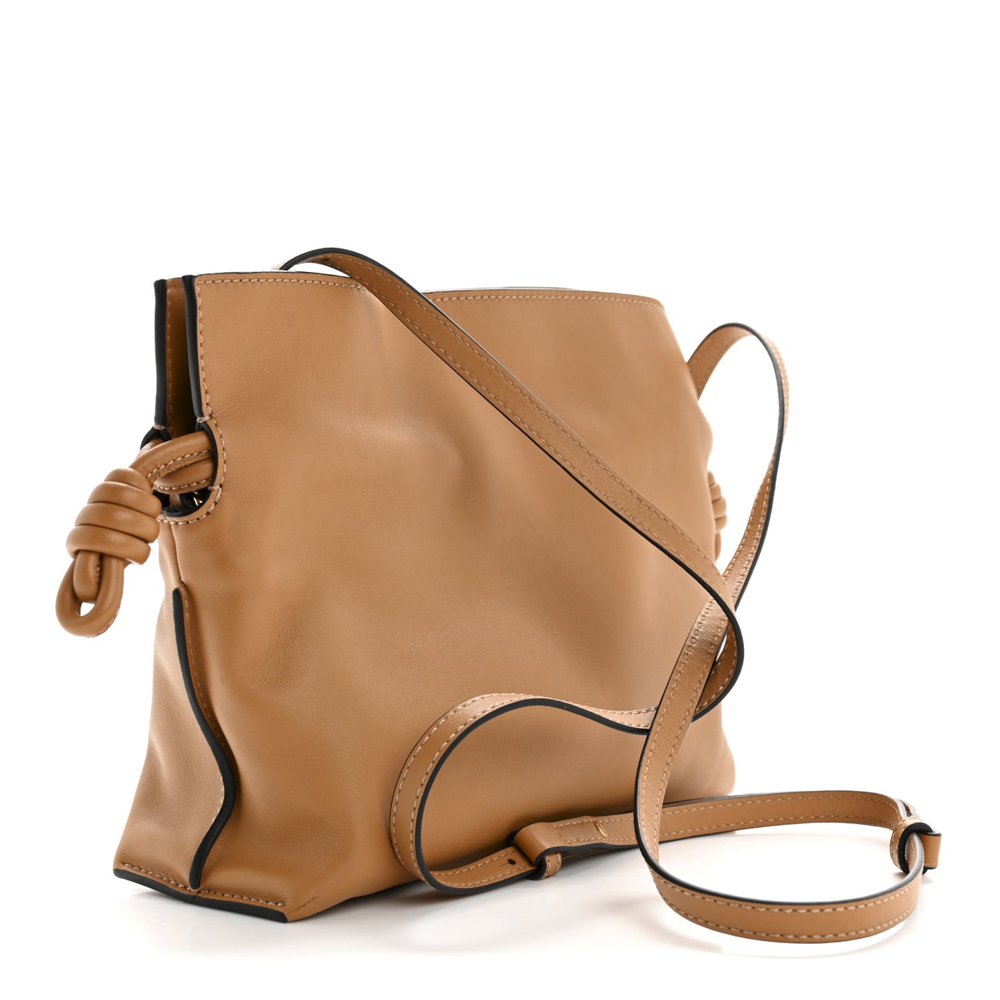 Nappa Flamenco Mini Knot Clutch Warm Desert
