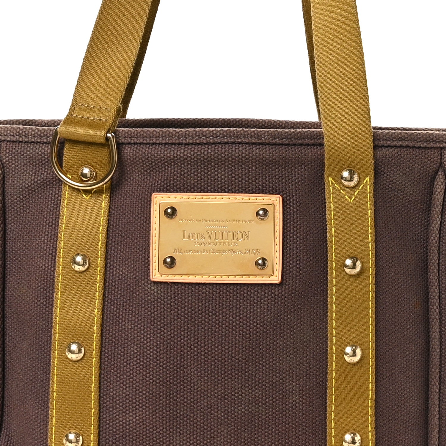 Louis Vuitton Toile Antigua Cabas MM Brown Kaki 7 of 10