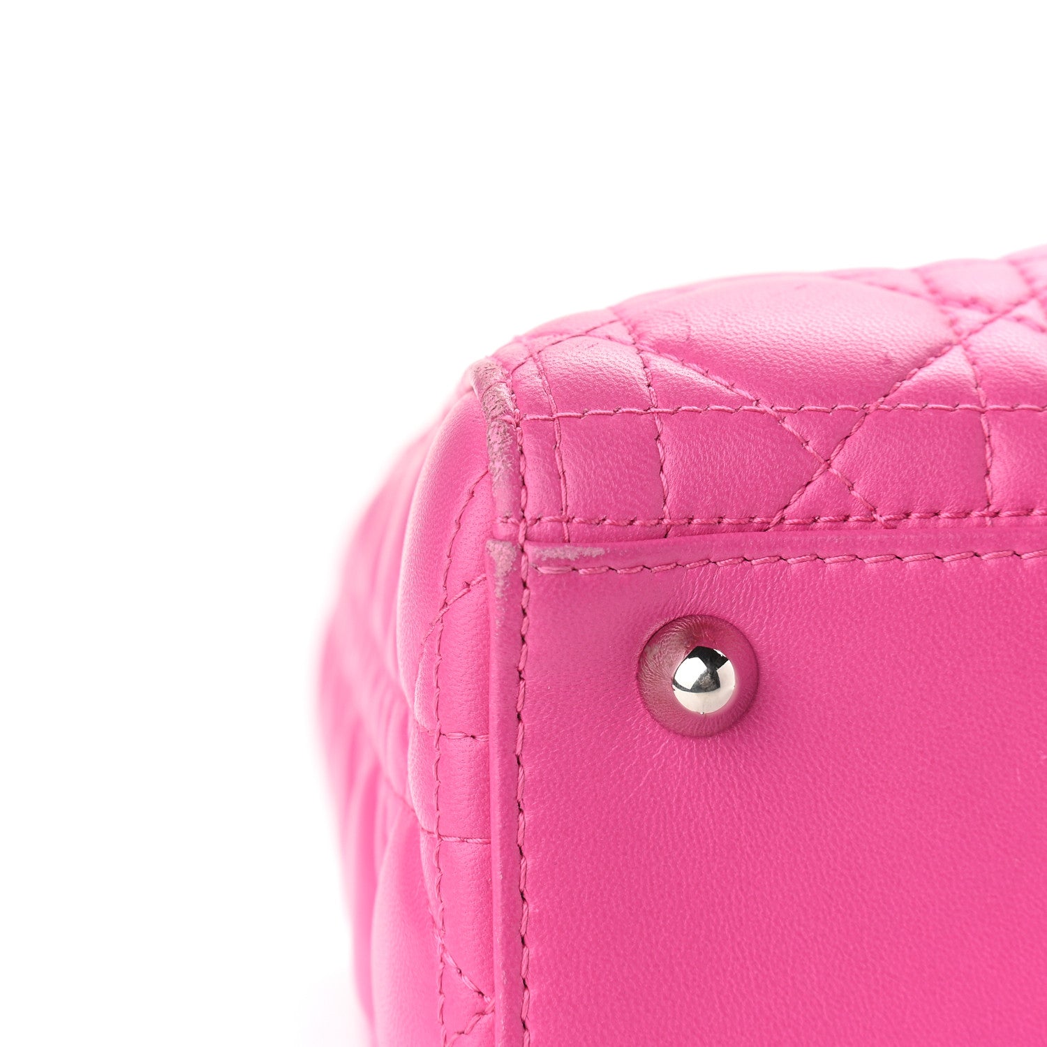 Christian Dior Lambskin Cannage Large Lady Dior Pink 7 of 12