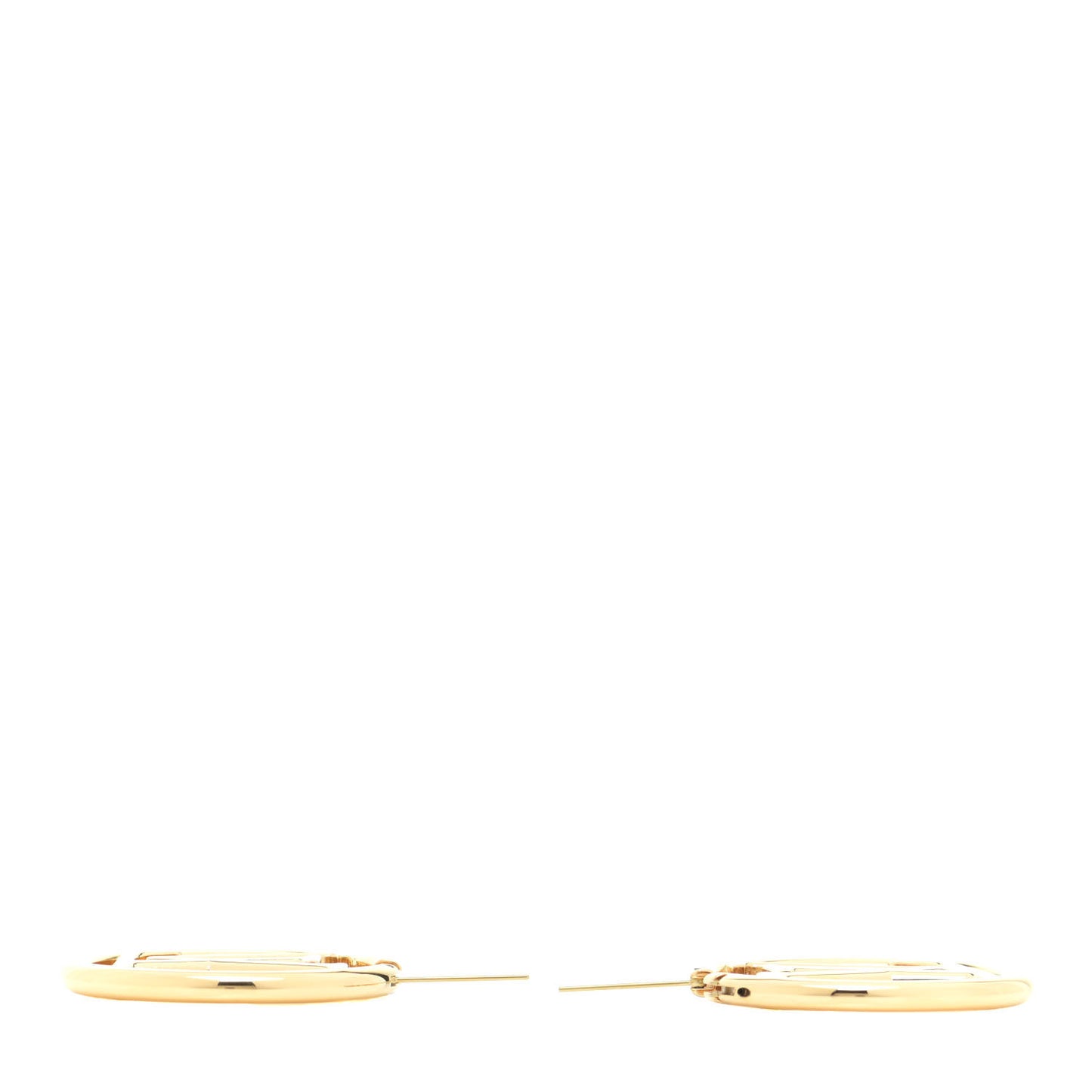 Metal Louise Hoop Earrings Gold