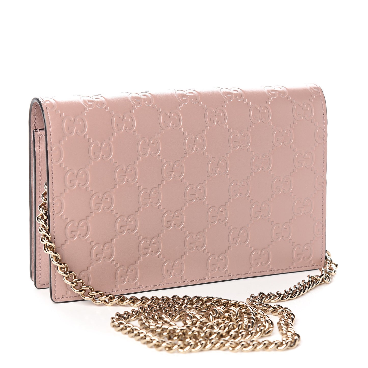Guccissima Signature Bowy Chain Wallet Dark Cipria