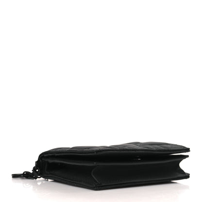 Christian Dior Calfskin Cannage Mini Lady Dior Wallet Black 4 of 8