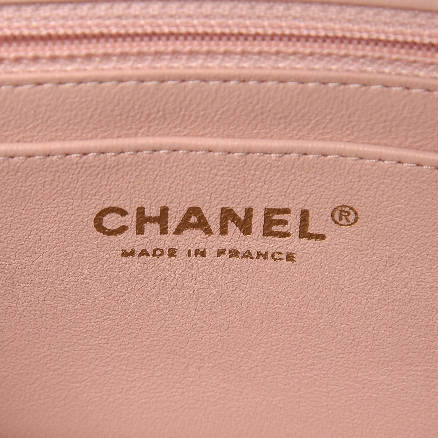 Lambskin Quilted Mini Rectangular Flap Light Pink