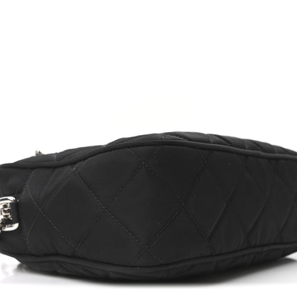 Prada Nylon Tessuto Impuntu Quilted Bandoliera Crossbody Bag Black 9 of 10