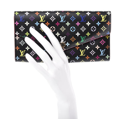 Louis Vuitton Monogram Multicolor Sarah Wallet NM Black Grenade 2 of 7