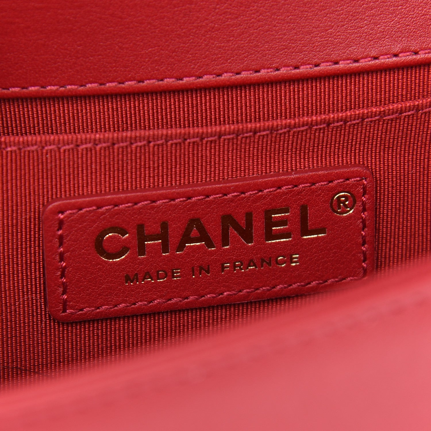 Chanel Calfskin Small Boy Logo Top Handle Flap Red 6 of 10