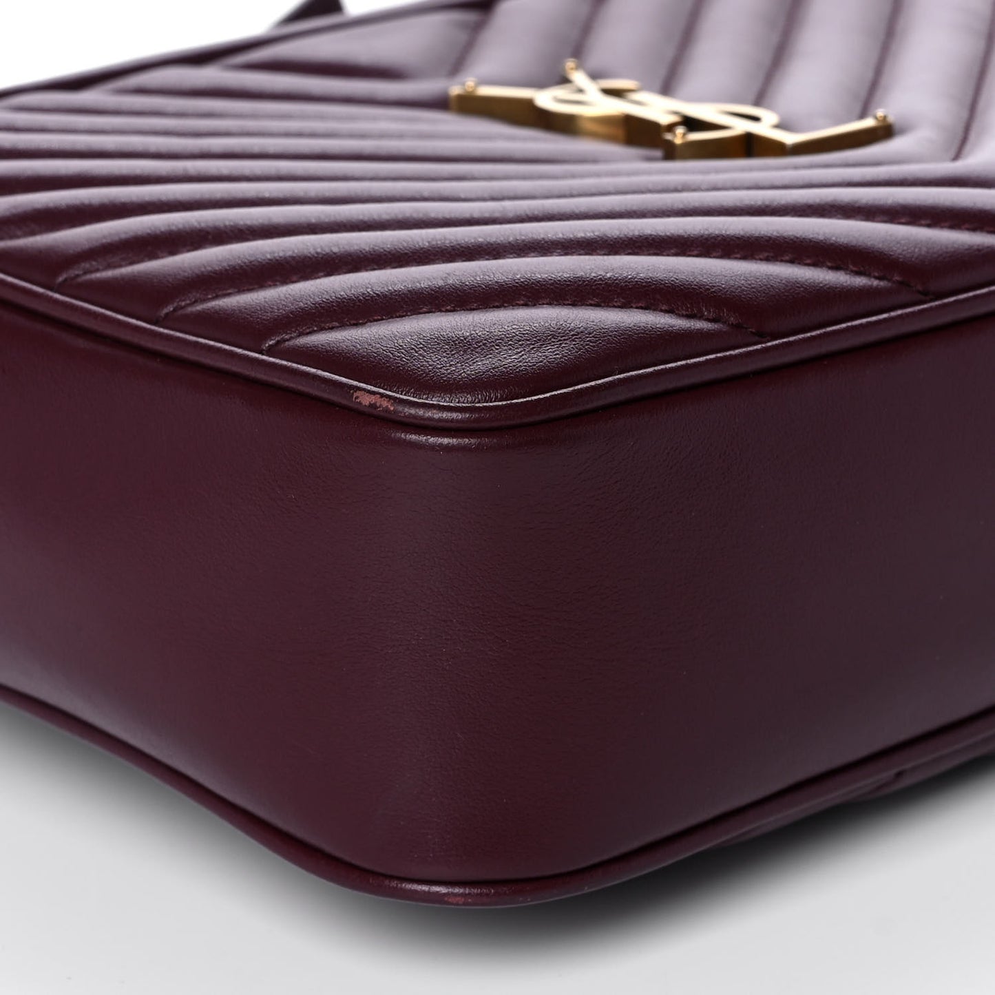 Calfskin Matelasse Monogram Lou Camera Bag Dark Legion Red