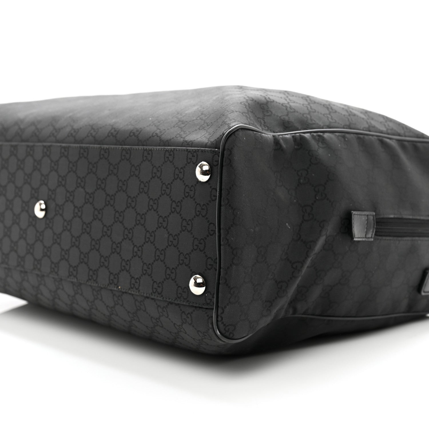 Gucci Denim Monogram Large Carry On Duffle Black 9 of 9