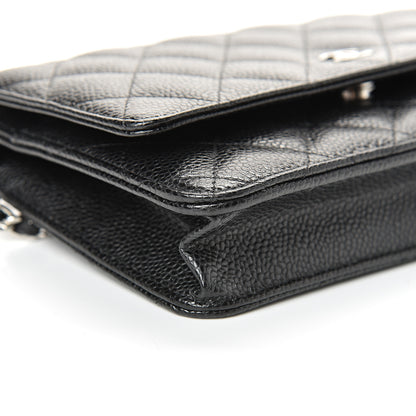 Chanel Caviar Quilted Wallet On Chain WOC Black 9 of 11