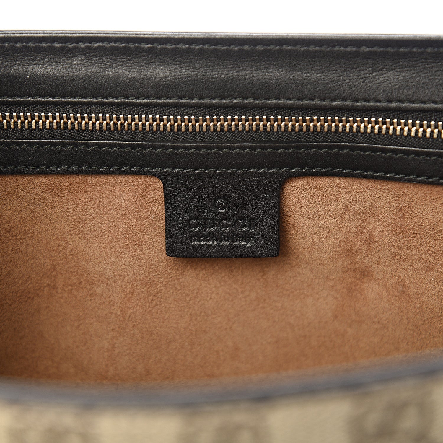 Gucci GG Supreme Monogram Calfskin Medium Padlock Shoulder Bag Beige Black Cuir 5 of 17