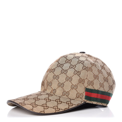 Gucci Monogram Web Baseball Hat XL Beige Cocoa 1 of 9
