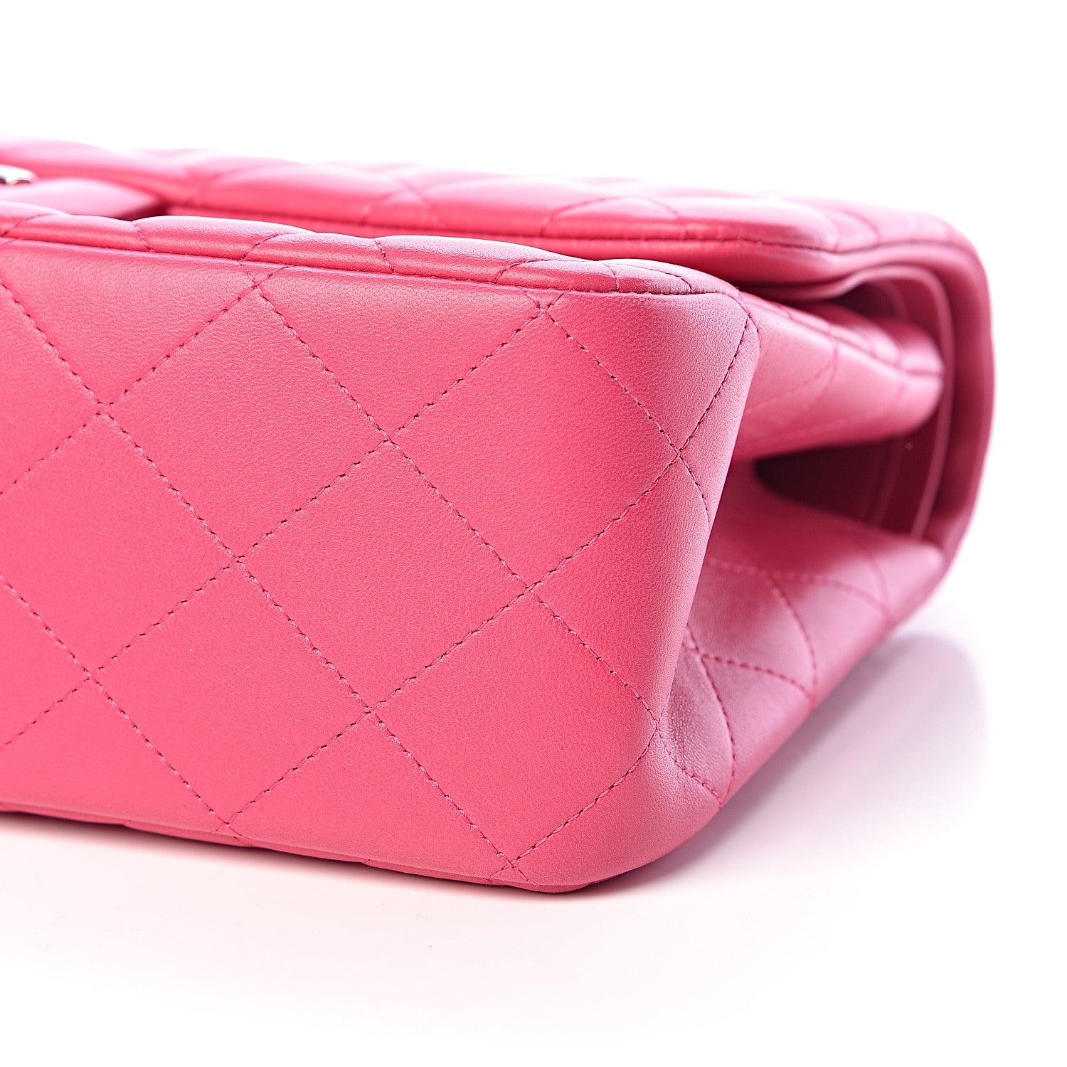 Chanel Lambskin Quilted Jumbo Double Flap Dark Pink 9 of 11