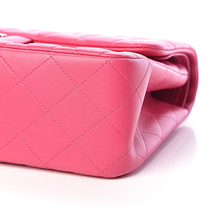 Chanel Lambskin Quilted Jumbo Double Flap Dark Pink 9 of 11