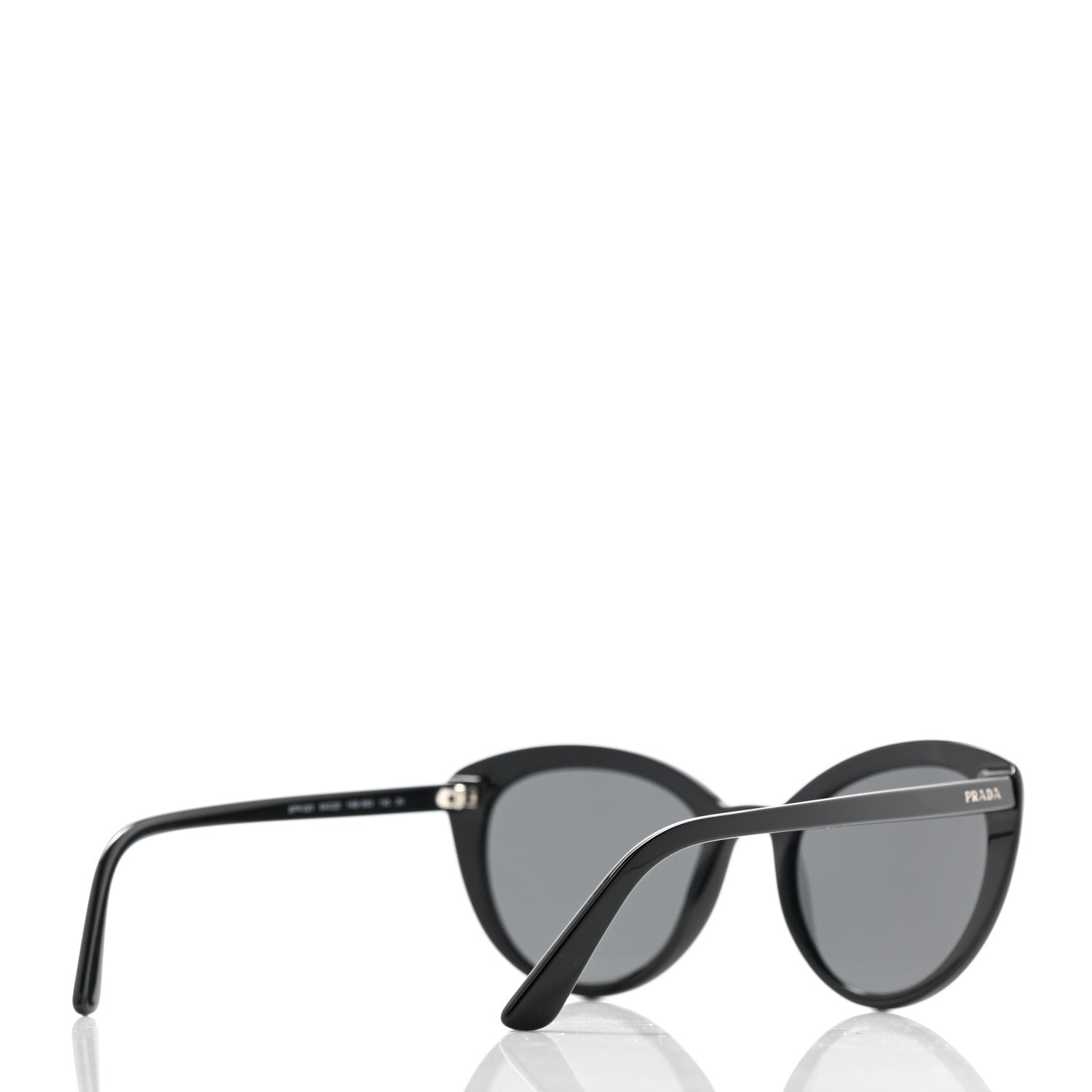 Prada Cat Eye Ultravox Sunglasses SPR 02V Black 3 of 5