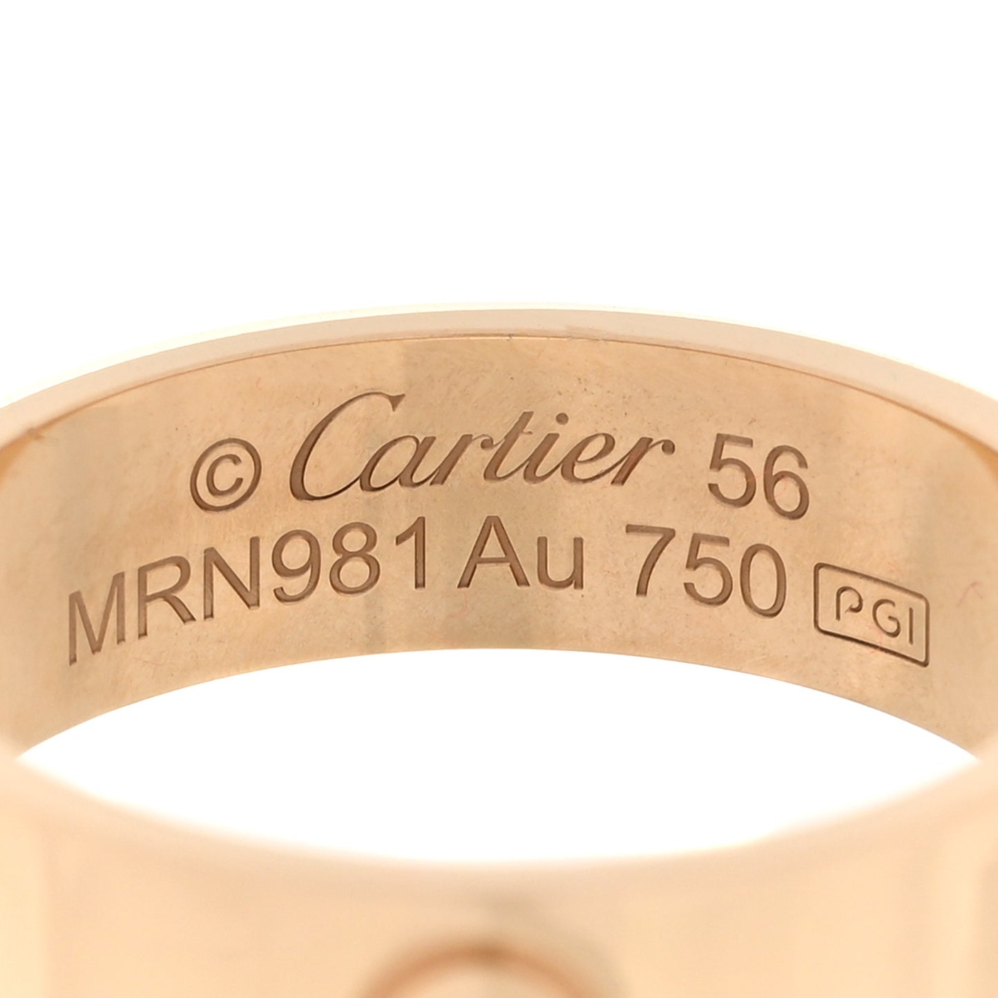 18K Yellow Gold 5.5mm LOVE Ring 56 7.5