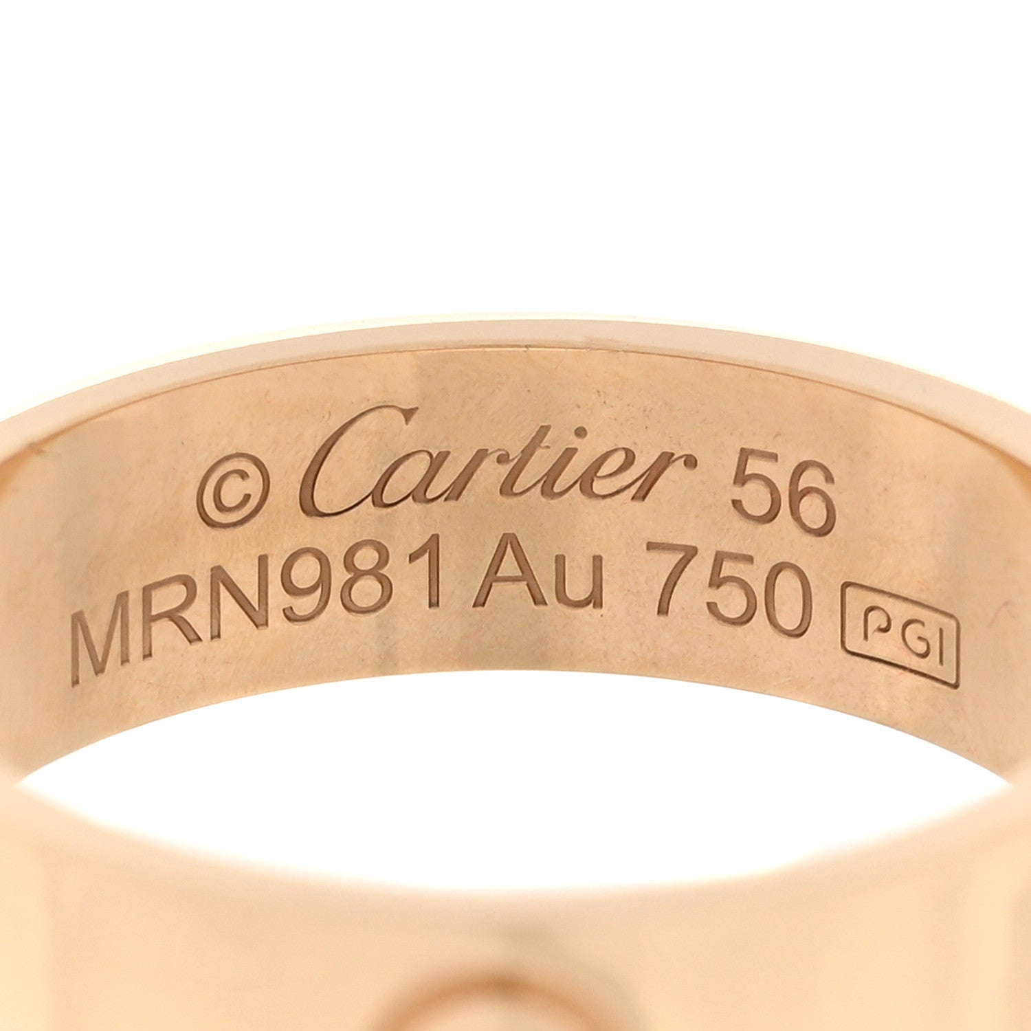 Cartier 18K Yellow Gold 5.5mm LOVE Ring 56 7.5 4 of 5