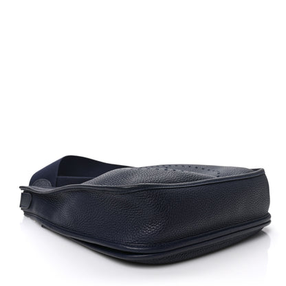 Hermes Taurillon Clemence Evelyne III PM Bleu Nuit 4 of 8