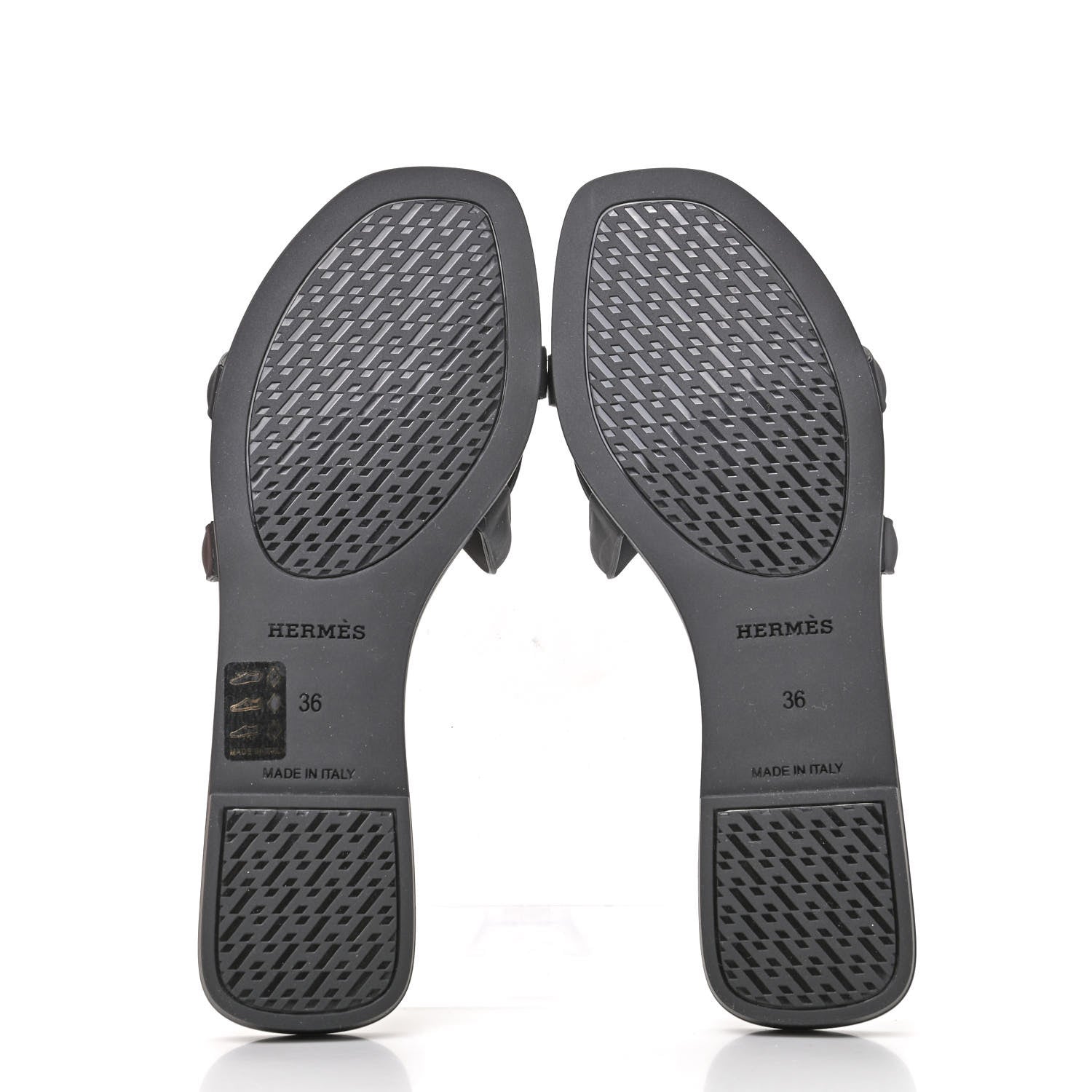 Hermes Rubber Aloha Sandals 36 Black 5 of 10