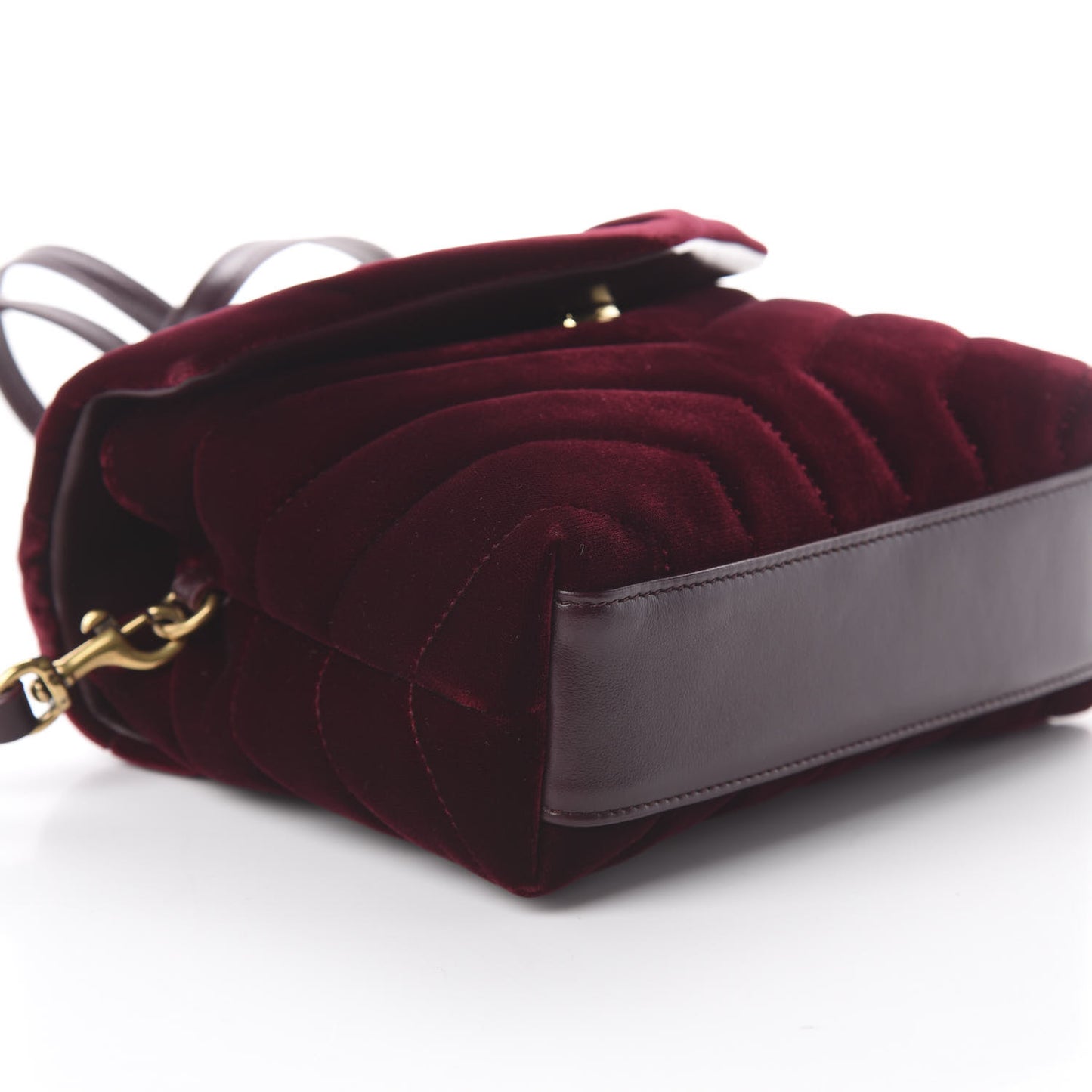 Velvet Y Quilted Monogram Toy Loulou Crossbody Bag French Burgundy