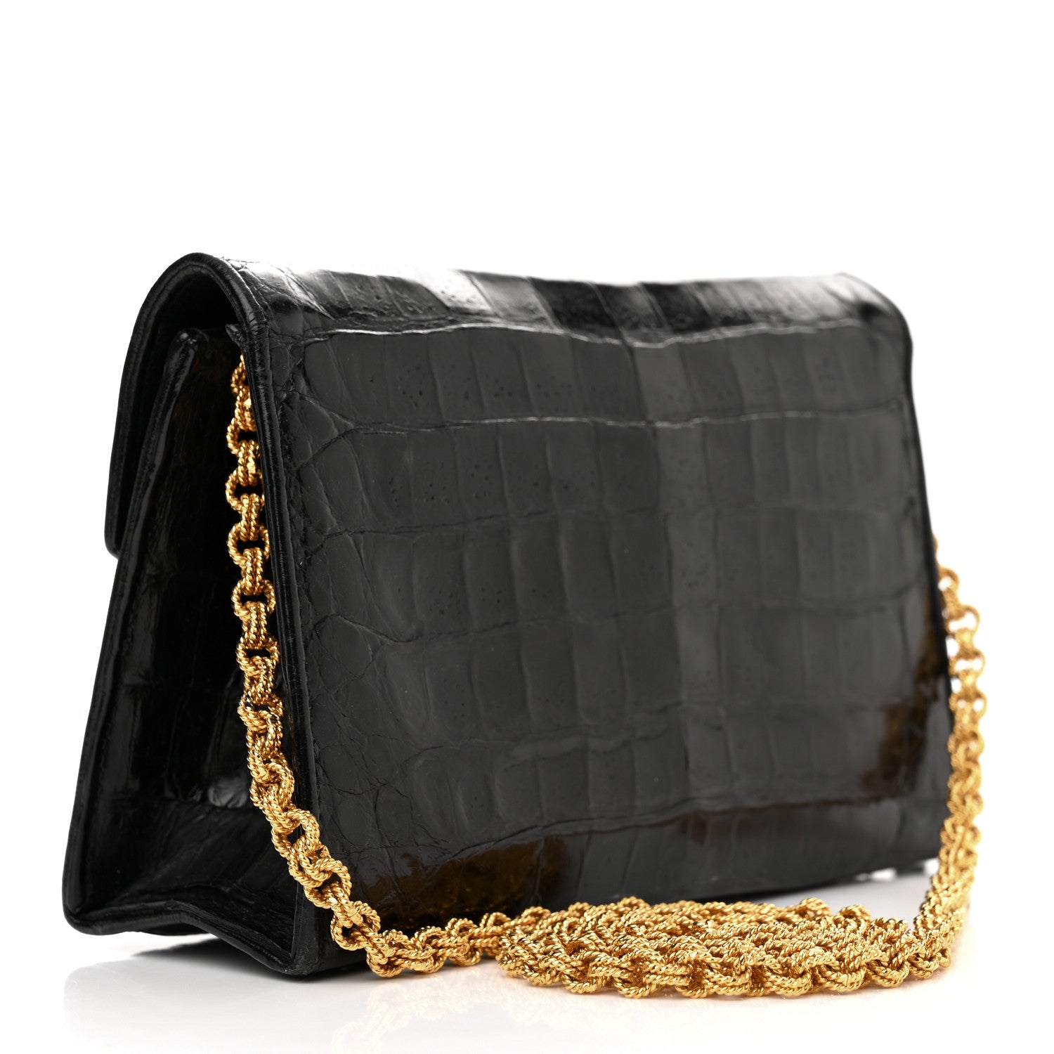 Chanel Crocodile Tassel Envelope Flap Black 3 of 13