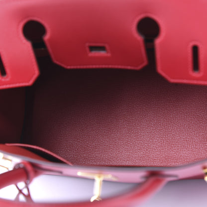 Hermes Tadelakt Birkin 30 Rouge Vif 4 of 13