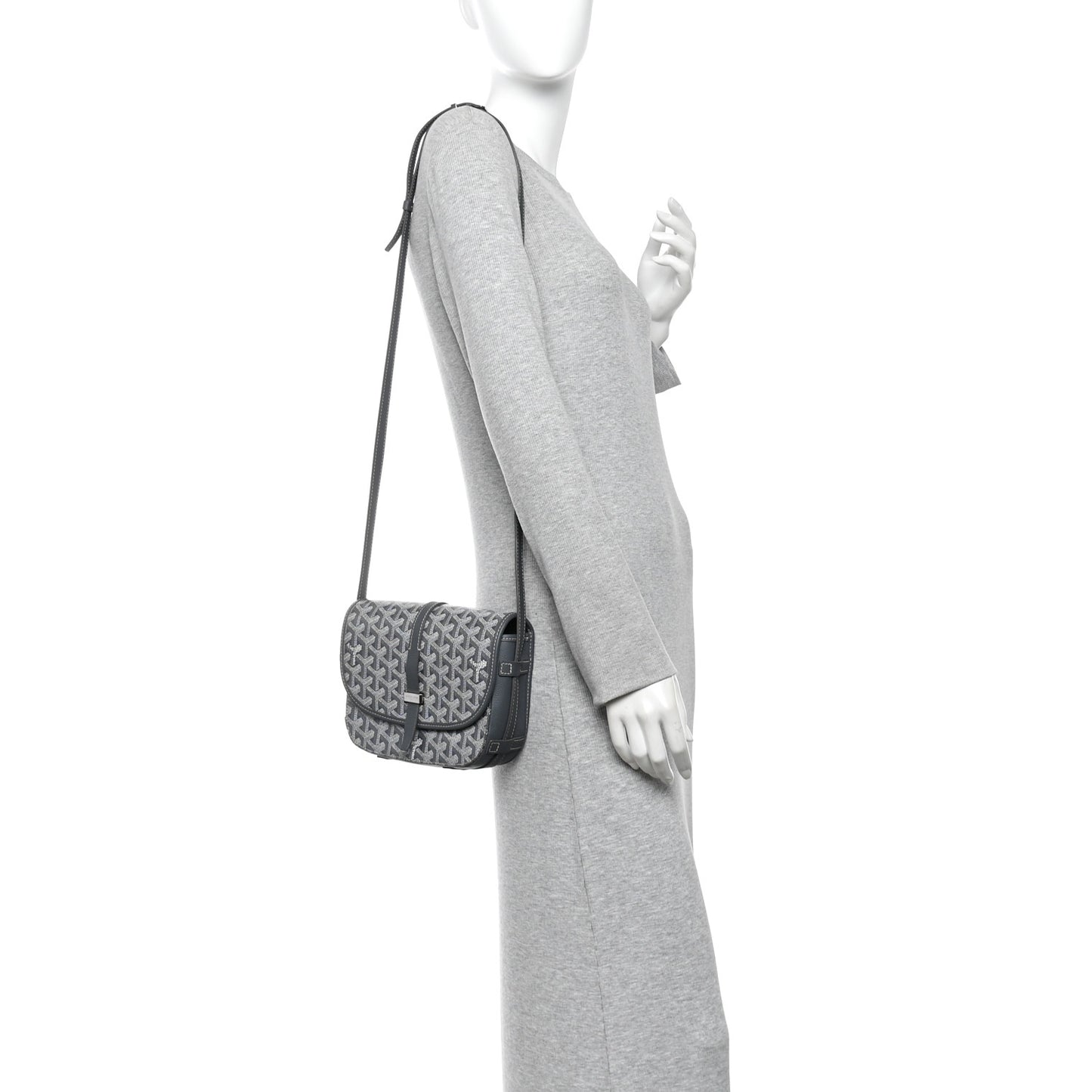 Goyardine Belvedere II PM Messenger Bag Gray