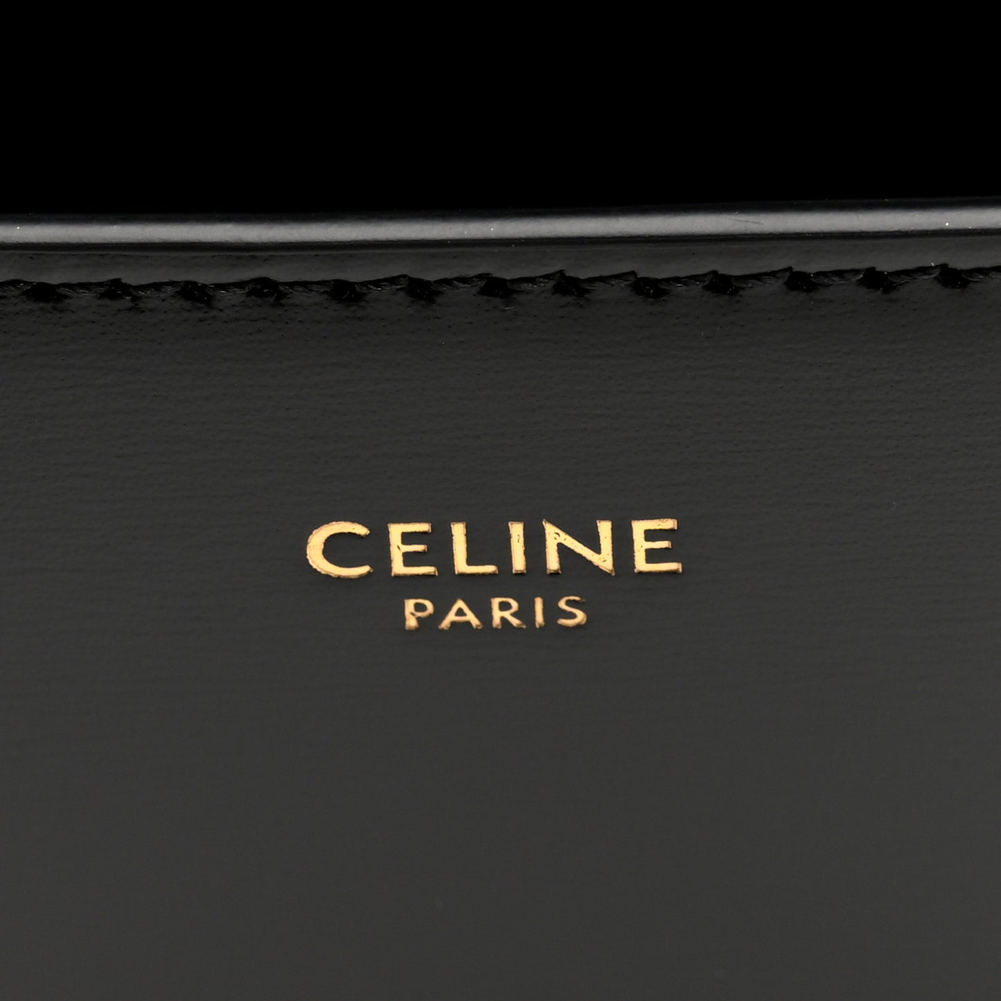 Shiny Calfskin College Triomphe Black