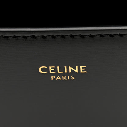 Celine Shiny Calfskin College Triomphe Black 6 of 9