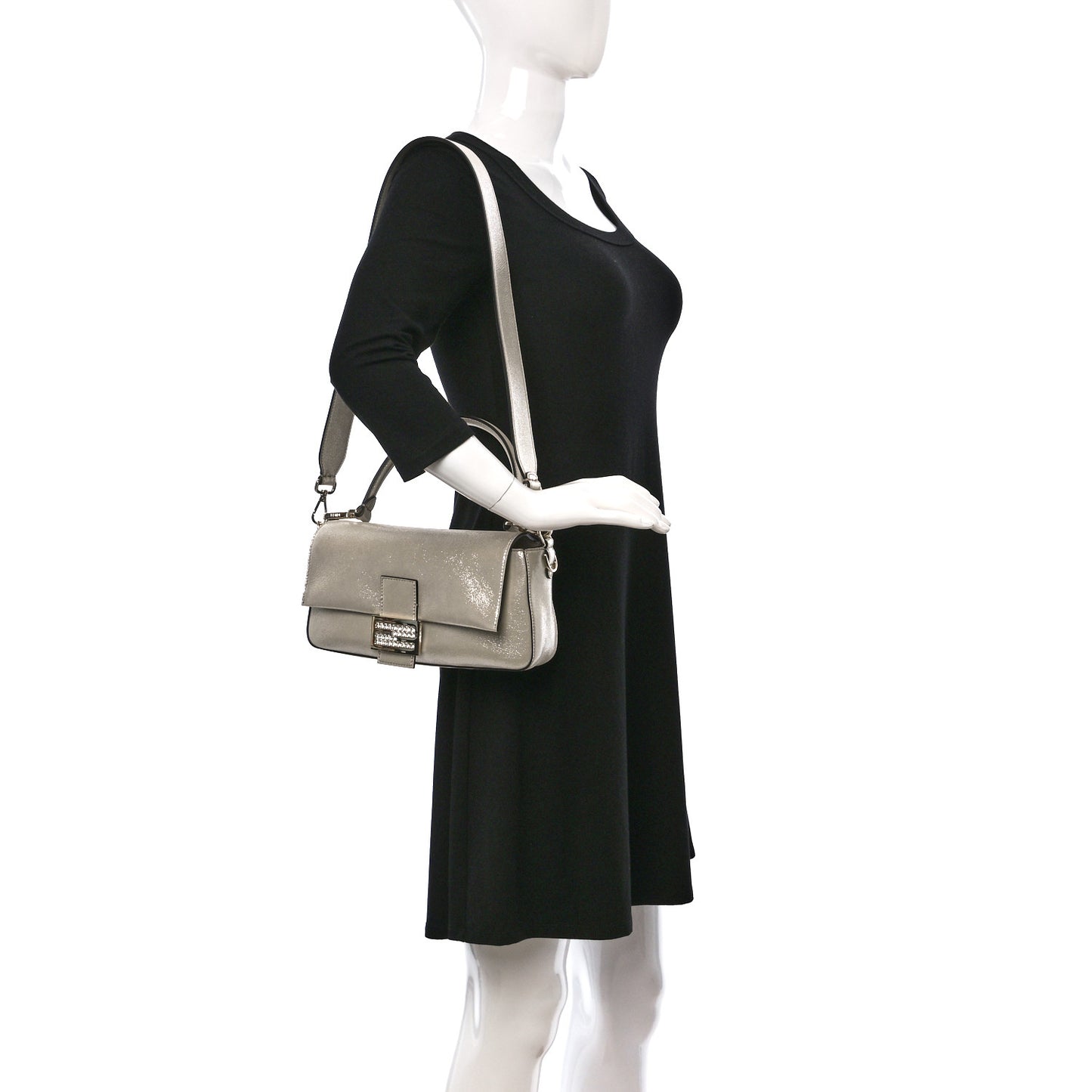 Metallic Lurex Crystal Re-Edition Baguette Gold