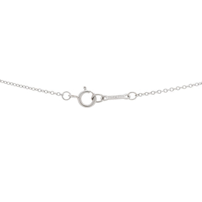 Tiffany 18K White Gold Diamond Cut Out Heart Pendant Necklace 4 of 6