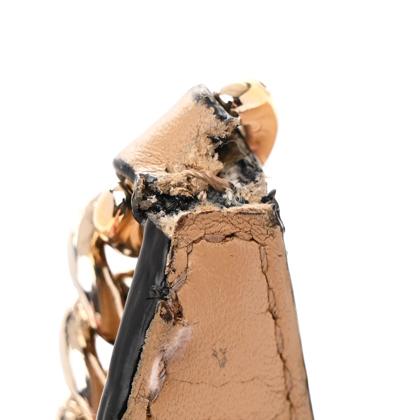 Pebbled Calfskin Large Soho Chain Shoulder Bag Nude