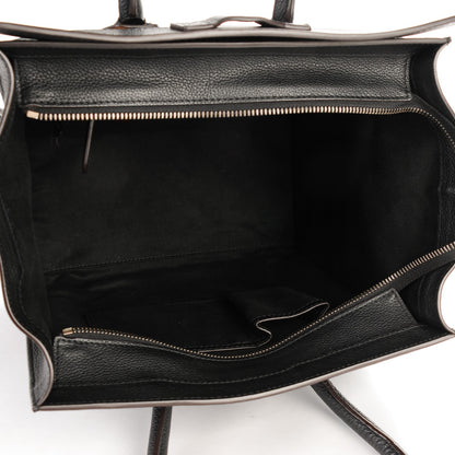 Celine Drummed Calfskin Mini Luggage Black 5 of 7
