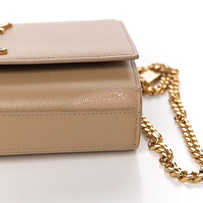 Saint Laurent Grain De Poudre Small Monogram Kate Satchel Nude Powder 7 of 11