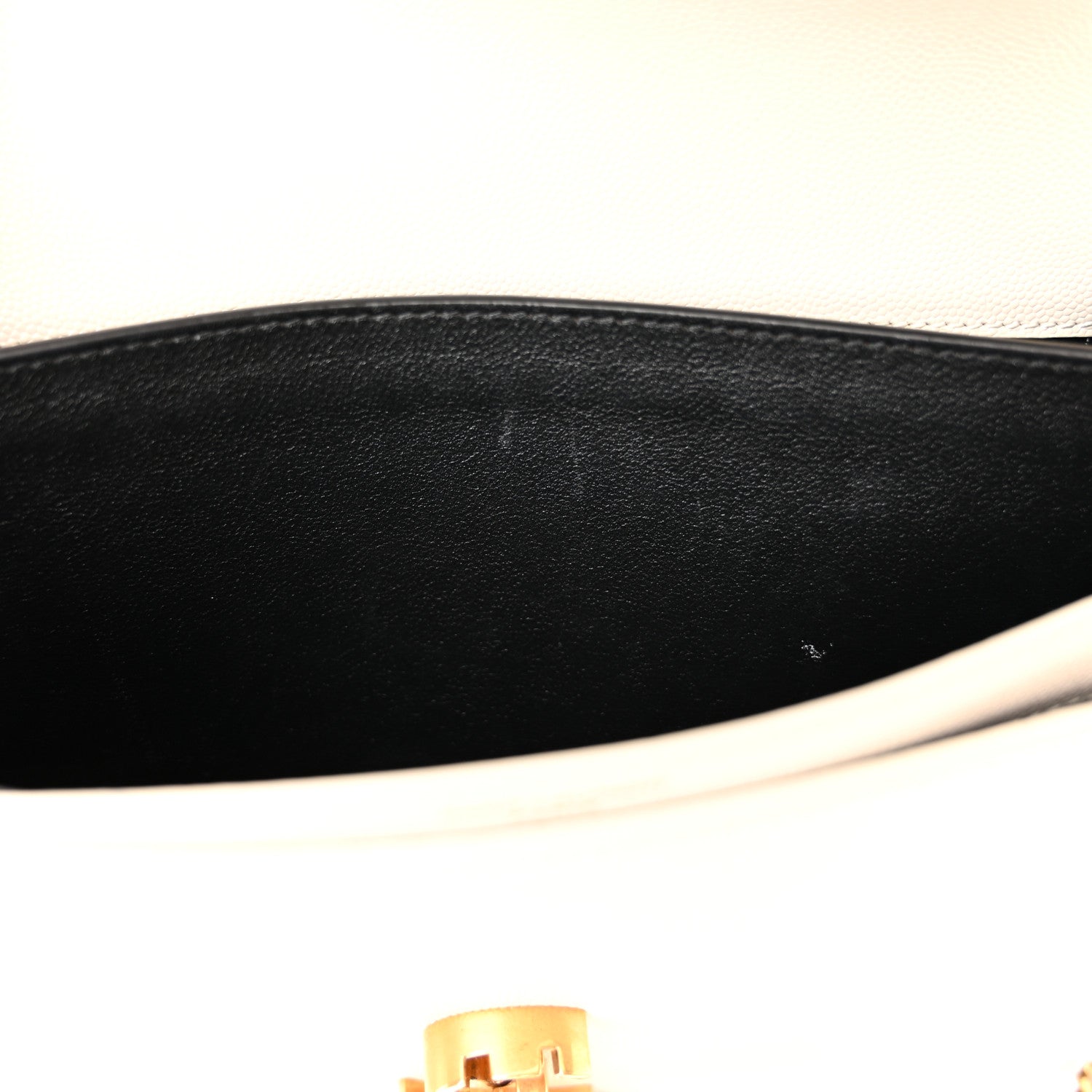 Saint Laurent Calfskin Monogram Cassandra Clasp Bag Porcellana 7 of 14