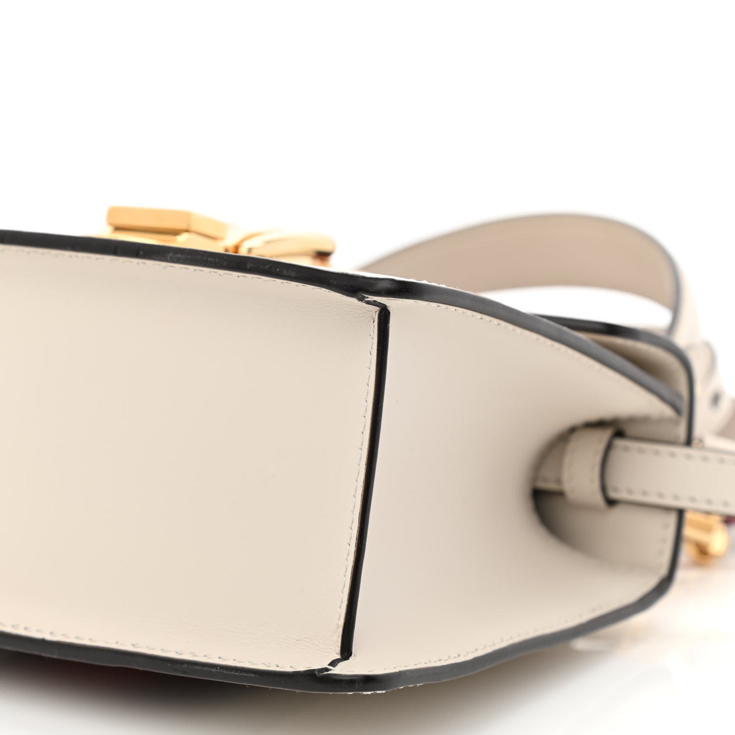 Calfskin Mini Sylvie Top Handle Bag White