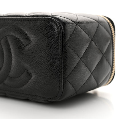 Chanel Caviar Quilted Small Vanity Case With Chain Black 10 of 11