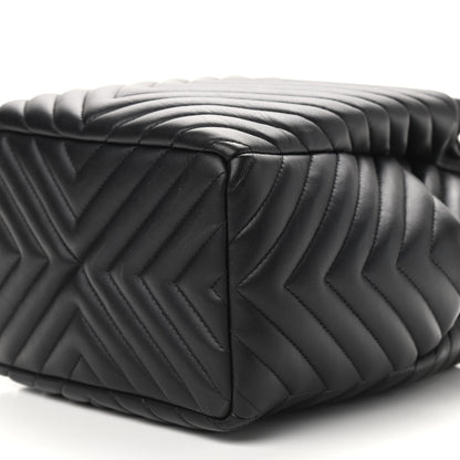 Chanel Lambskin Chevron Small Urban Spirit Drawstring Bag Black 9 of 9